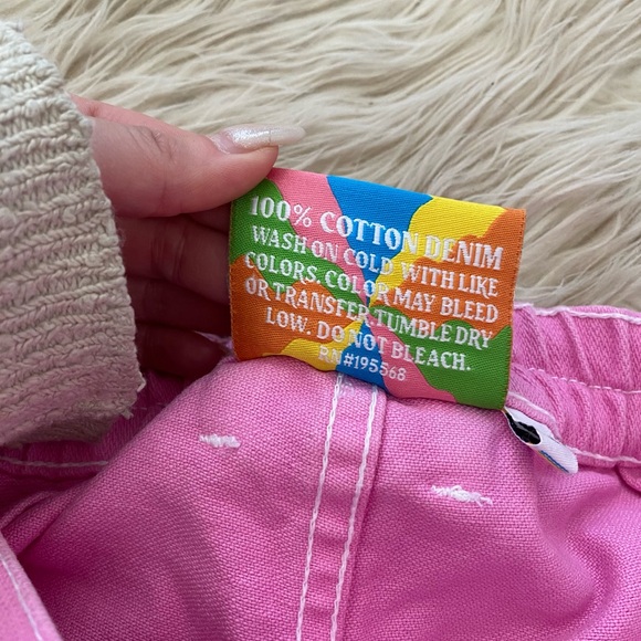 Big Bud Press Carpenter Jeans Bubblegum Pink Non-Stretch Denim Straight Leg - Picture 12 of 14